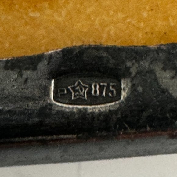 VINTAGE Baltic White Butterscotch Amber Silver Necklace Shantel USSR Soviet - Picture 7 of 15